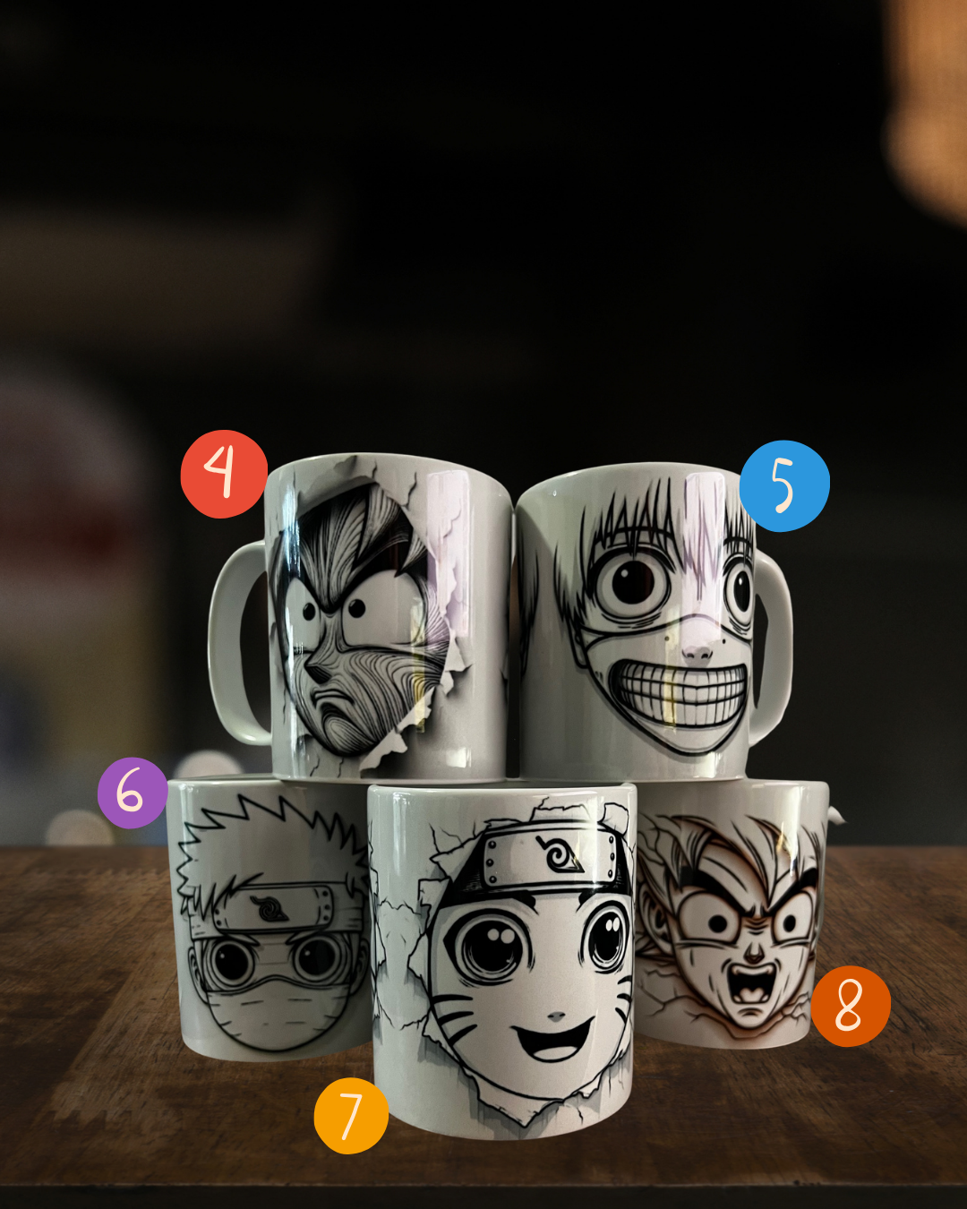 11oz Colorful Ceramic Coffee Mugs (Just select your number on the picture)