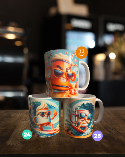 11oz Colorful Ceramic Coffee Mugs (Just select your number on the picture)