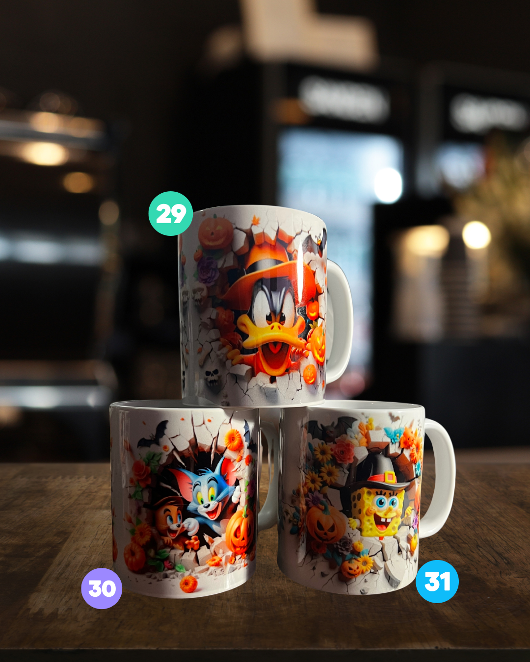 11oz Colorful Ceramic Coffee Mugs (Just select your number on the picture)