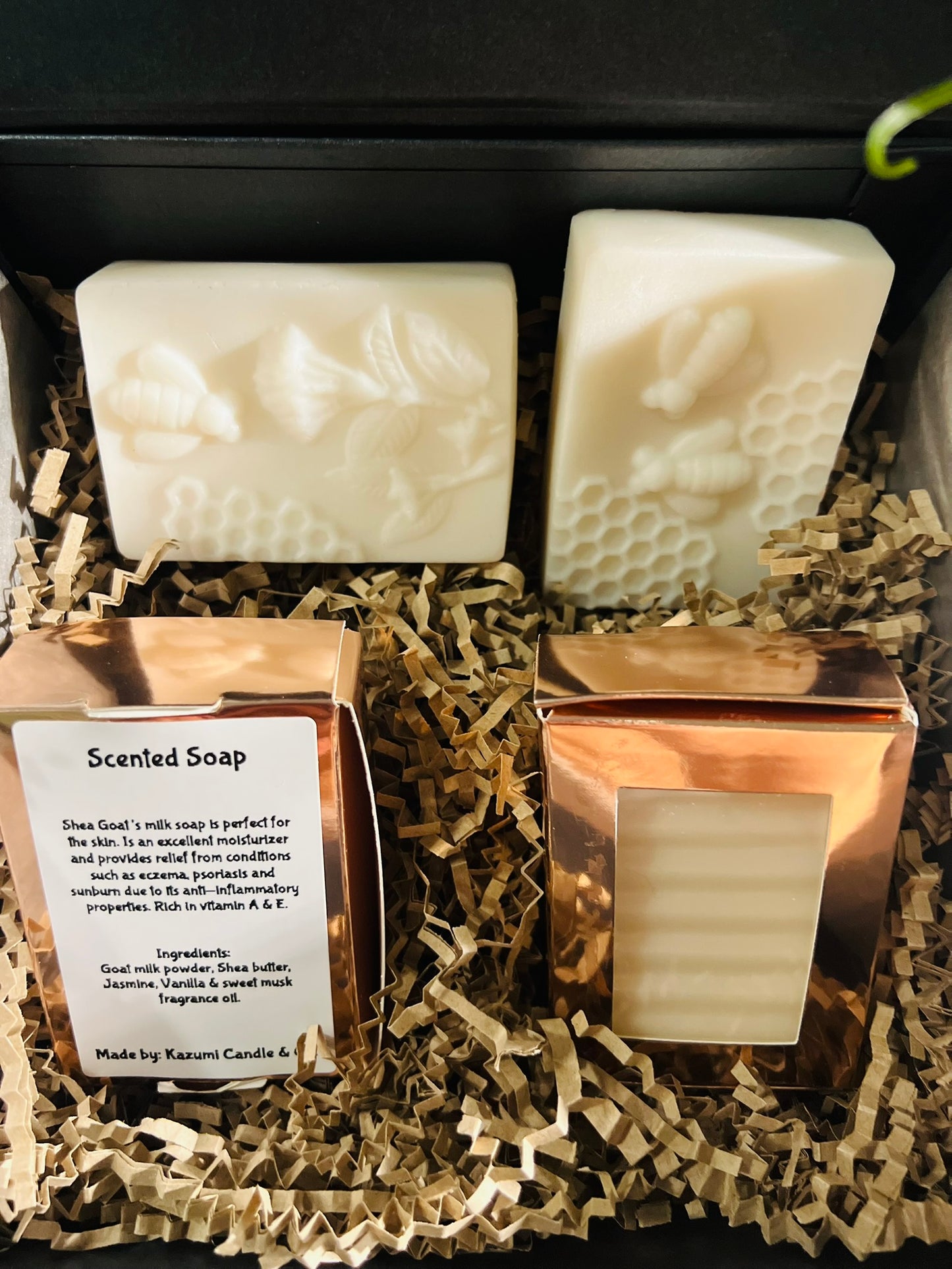 Scented 4oz Shea Goat’s Milk Soap by Kazumi Candle Co. (Kirabiliaco.com)